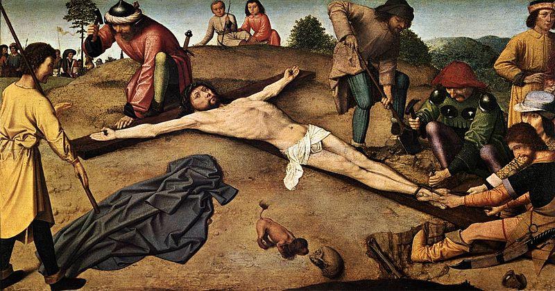Gerard David Christ Nailed to the Cross oil painting image